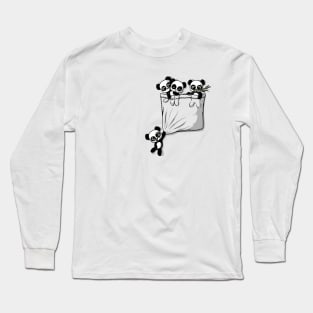 Cute Pocket Pandas Long Sleeve T-Shirt